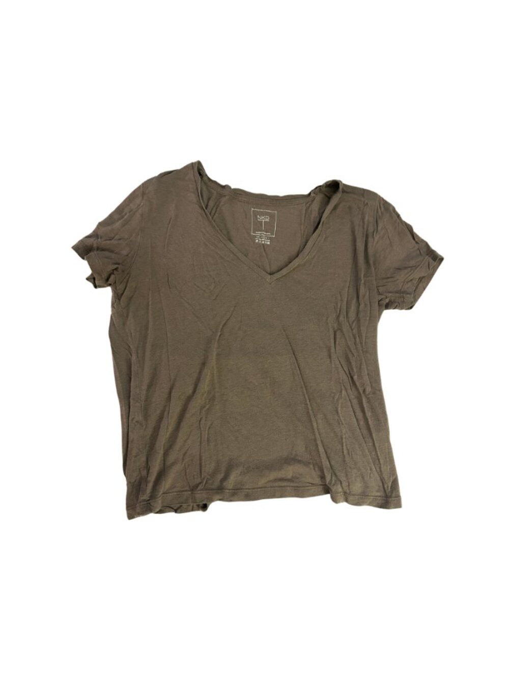 Majestic Filatures V-Neck Grey Short Sleeve Top